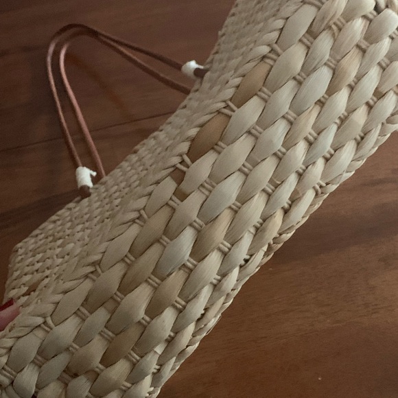 Vintage 1950’s Wicker Woven Purse fully lined, cute sequin appliqués, mint - Picture 8 of 8